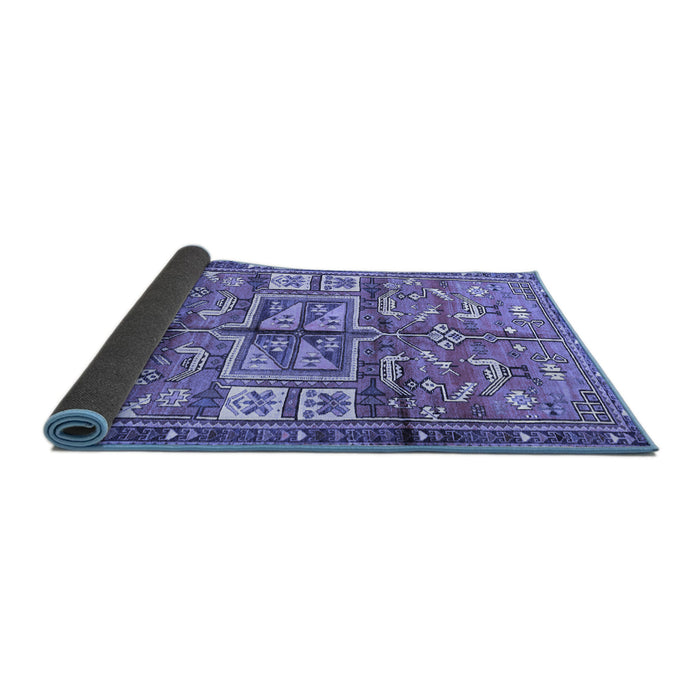 Sideview of Animal Blue Traditional Rug, tr3927blu