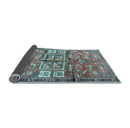 Sideview of Animal Light Blue Traditional Rug, tr3927lblu