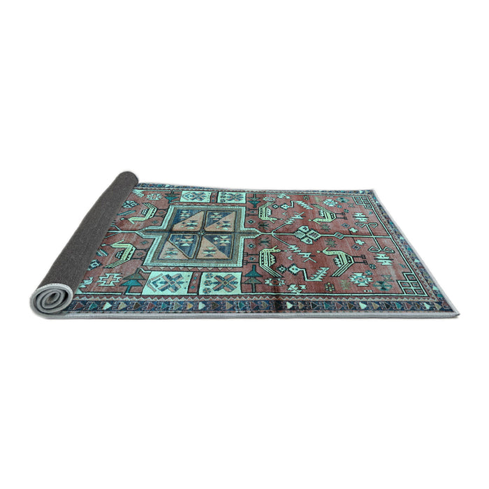 Sideview of Animal Light Blue Traditional Rug, tr3927lblu