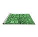 Sideview of Machine Washable Animal Emerald Green Traditional Area Rugs, wshtr3927emgrn