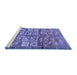 Sideview of Machine Washable Animal Blue Traditional Rug, wshtr3927blu