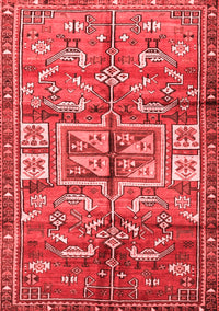 Animal Red Traditional Rug, tr3927red