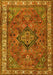 Machine Washable Persian Yellow Traditional Rug, wshtr3928yw