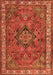 Serging Thickness of Machine Washable Persian Orange Traditional Area Rugs, wshtr3928org