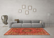 Machine Washable Persian Orange Traditional Area Rugs in a Living Room, wshtr3928org