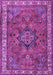 Machine Washable Persian Purple Traditional Area Rugs, wshtr3928pur