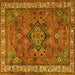 Square Persian Yellow Traditional Rug, tr3928yw