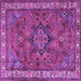 Square Persian Purple Traditional Rug, tr3928pur