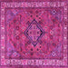 Square Persian Pink Traditional Rug, tr3928pnk