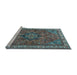 Sideview of Machine Washable Persian Light Blue Traditional Rug, wshtr3928lblu