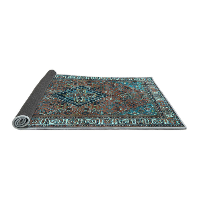 Sideview of Persian Light Blue Traditional Rug, tr3928lblu