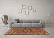 Machine Washable Persian Brown Traditional Rug in a Living Room,, wshtr3928brn