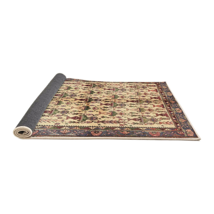 Sideview of Traditional Sienna Brown Animal Rug, tr3929