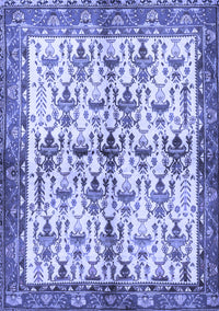 Animal Blue Traditional Rug, tr3929blu