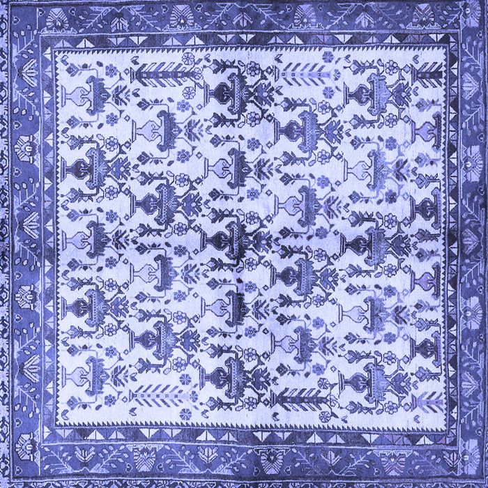 Square Machine Washable Animal Blue Traditional Rug, wshtr3929blu