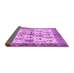 Sideview of Animal Purple Traditional Rug, tr3929pur
