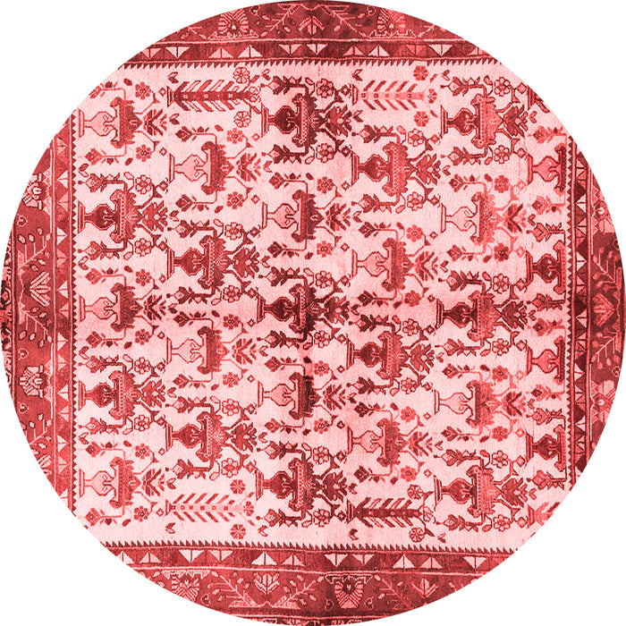 Machine Washable Animal Red Traditional Rug, wshtr3929red