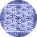 Round Animal Blue Traditional Rug, tr3929blu