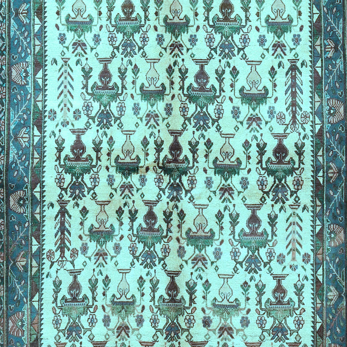 Machine Washable Animal Light Blue Traditional Rug, wshtr3929lblu