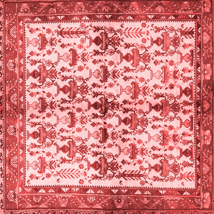 Machine Washable Animal Red Traditional Rug, wshtr3929red