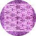 Round Animal Purple Traditional Rug, tr3929pur