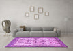 Machine Washable Animal Purple Traditional Area Rugs in a Living Room, wshtr3929pur