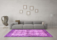 Machine Washable Animal Purple Traditional Rug, wshtr3929pur