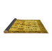 Sideview of Animal Yellow Traditional Rug, tr3929yw