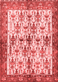 Animal Red Traditional Rug, tr3929red