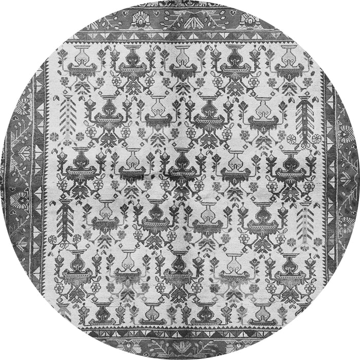 Square Animal Gray Traditional Rug, tr3929gry