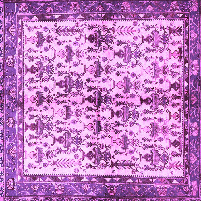 Square Machine Washable Animal Purple Traditional Area Rugs, wshtr3929pur