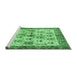 Sideview of Machine Washable Animal Emerald Green Traditional Area Rugs, wshtr3929emgrn