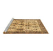 Sideview of Machine Washable Animal Brown Traditional Rug, wshtr3929brn