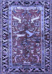 Animal Blue Traditional Rug, tr392blu