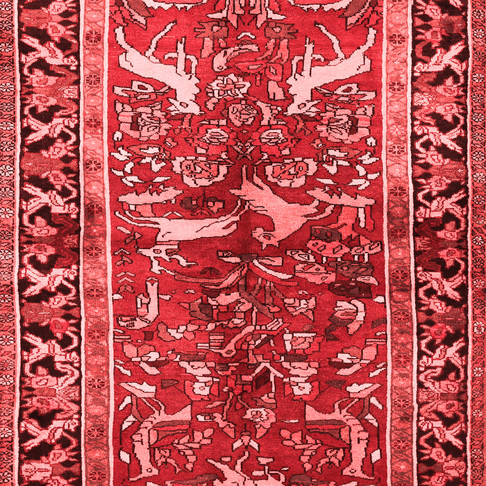 Machine Washable Animal Red Traditional Rug, wshtr392red