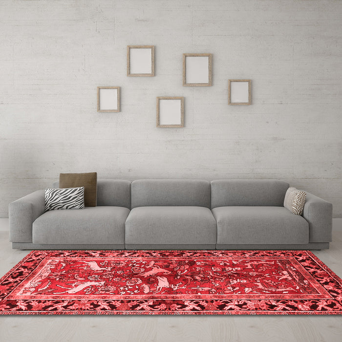 Traditional Red Washable Rugs
