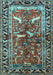 Animal Light Blue Traditional Rug, tr392lblu