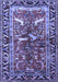 Animal Blue Traditional Rug, tr392blu