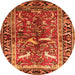 Machine Washable Animal Orange Traditional Area Rugs, wshtr392org