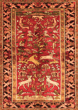 Animal Orange Traditional Rug, tr392org