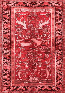 Animal Red Traditional Area Rugs