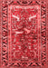 Animal Red Traditional Area Rugs