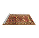 Sideview of Machine Washable Animal Brown Traditional Rug, wshtr392brn