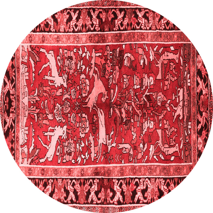 Machine Washable Animal Red Traditional Rug, wshtr392red