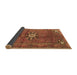 Sideview of Medallion Brown Traditional Rug, tr3930brn