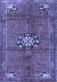 Medallion Blue Traditional Rug, tr3930blu