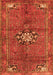 Medallion Orange Traditional Rug, tr3930org