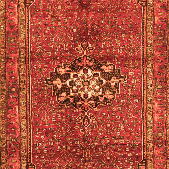 Medallion Orange Traditional Rug, tr3930org
