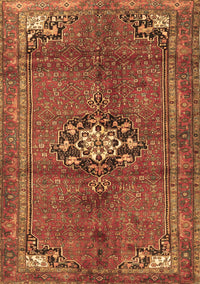 Medallion Brown Traditional Rug, tr3930brn