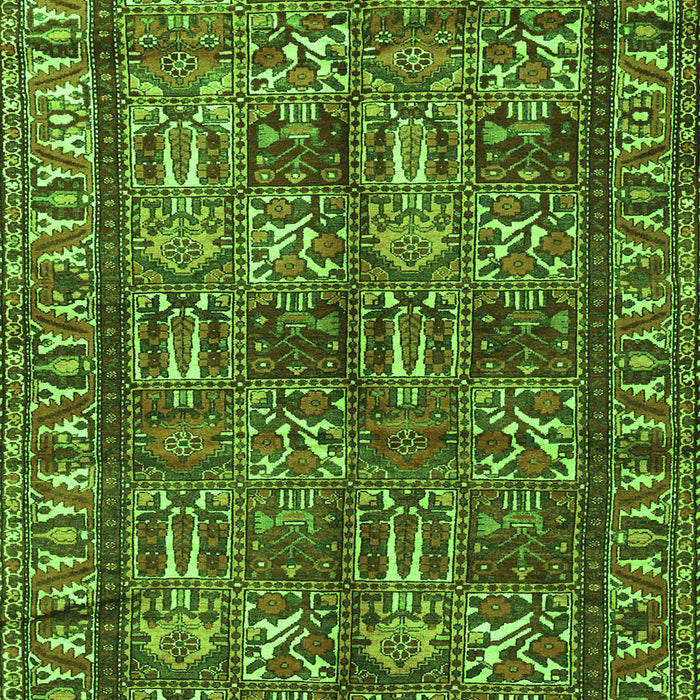 Serging Thickness of Machine Washable Persian Green Traditional Area Rugs, wshtr3931grn